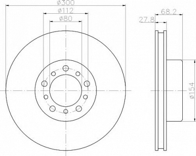 HELLA PAGID 8dd355100981 -  Тормозной диск